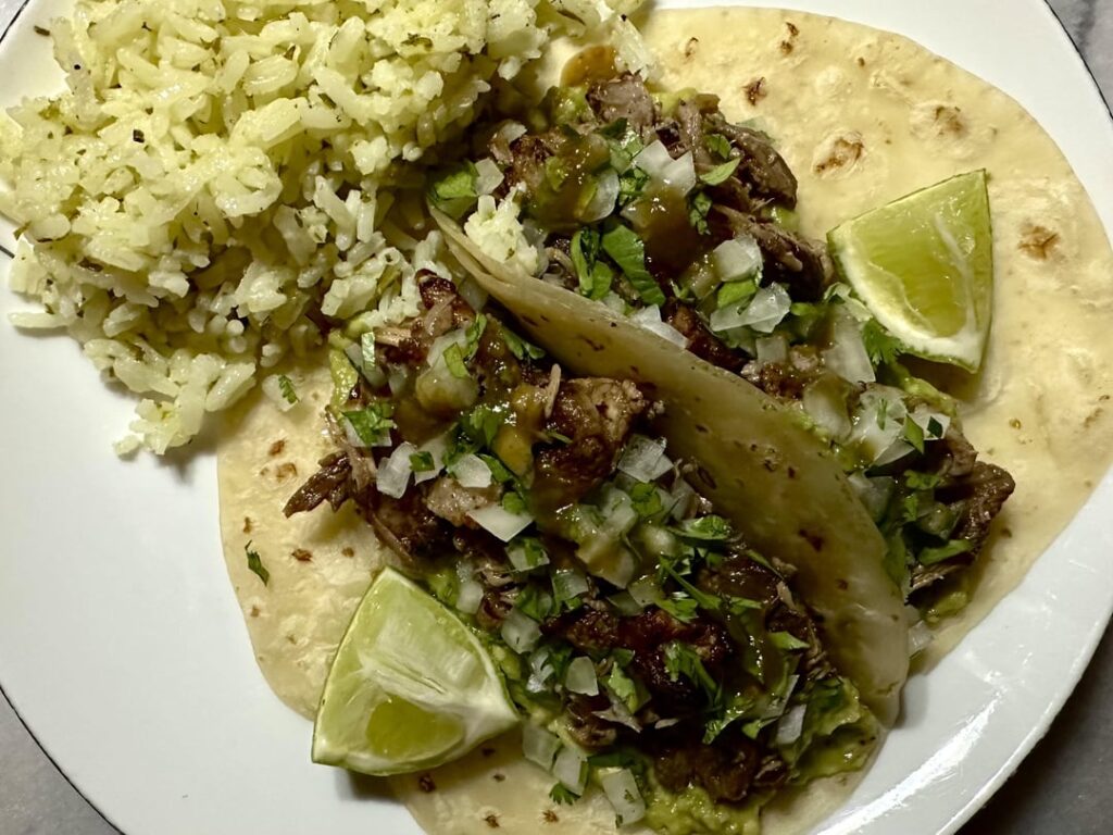 Sous vide carnitas tacos