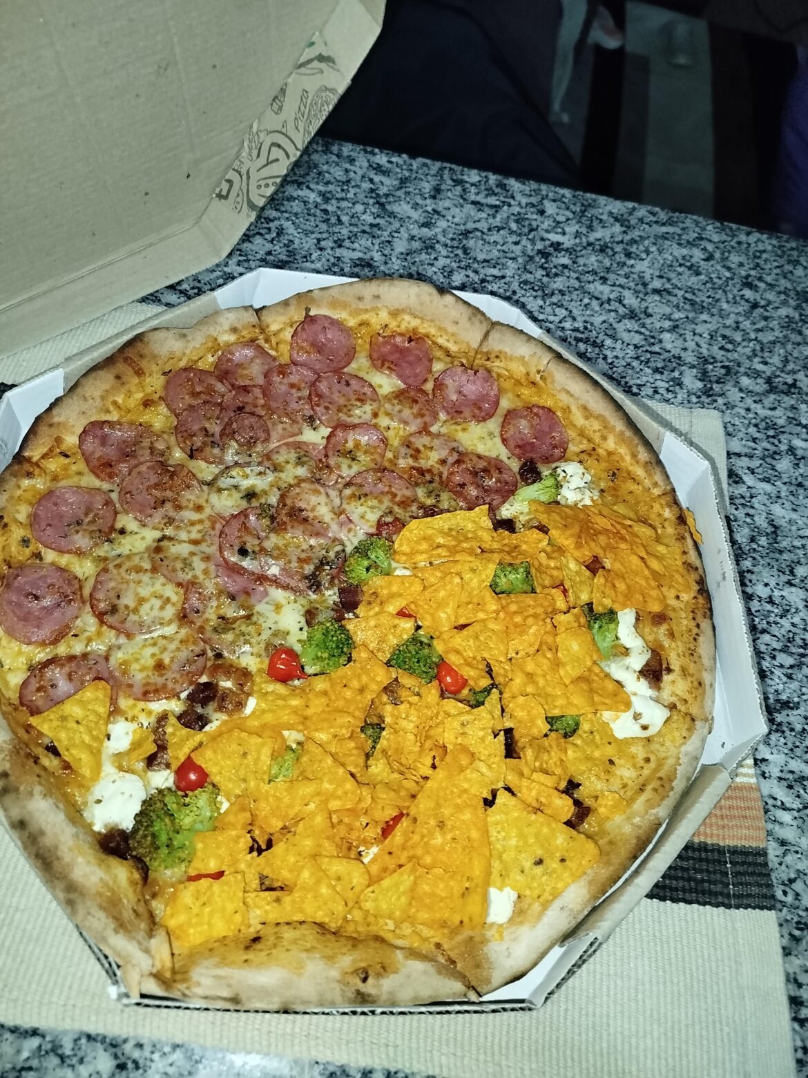 US$ 15 pizza somewhere in you know exactly where.