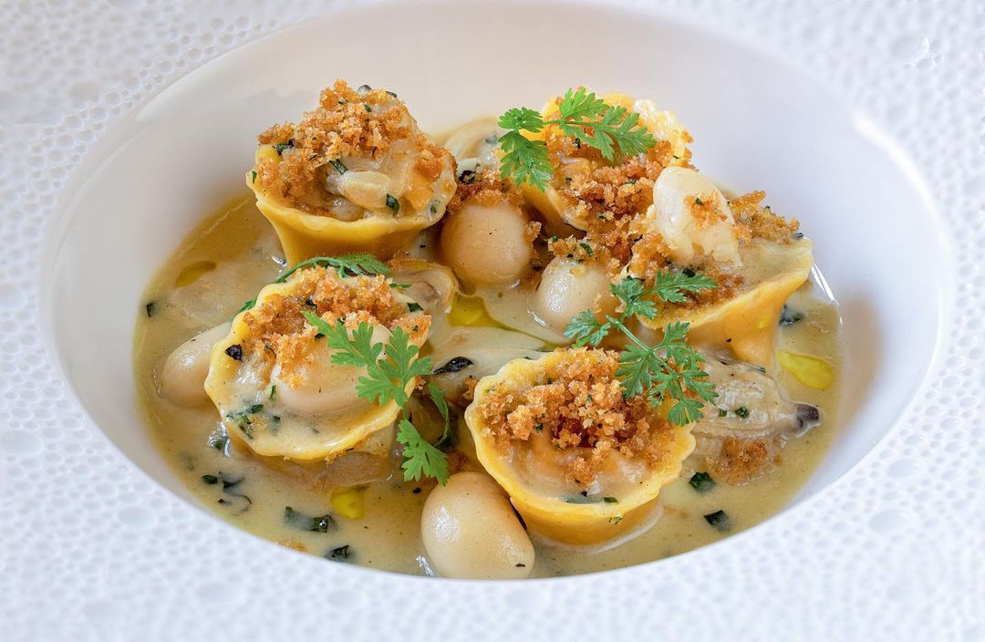 Pork sausage cappelletti from Acquerello