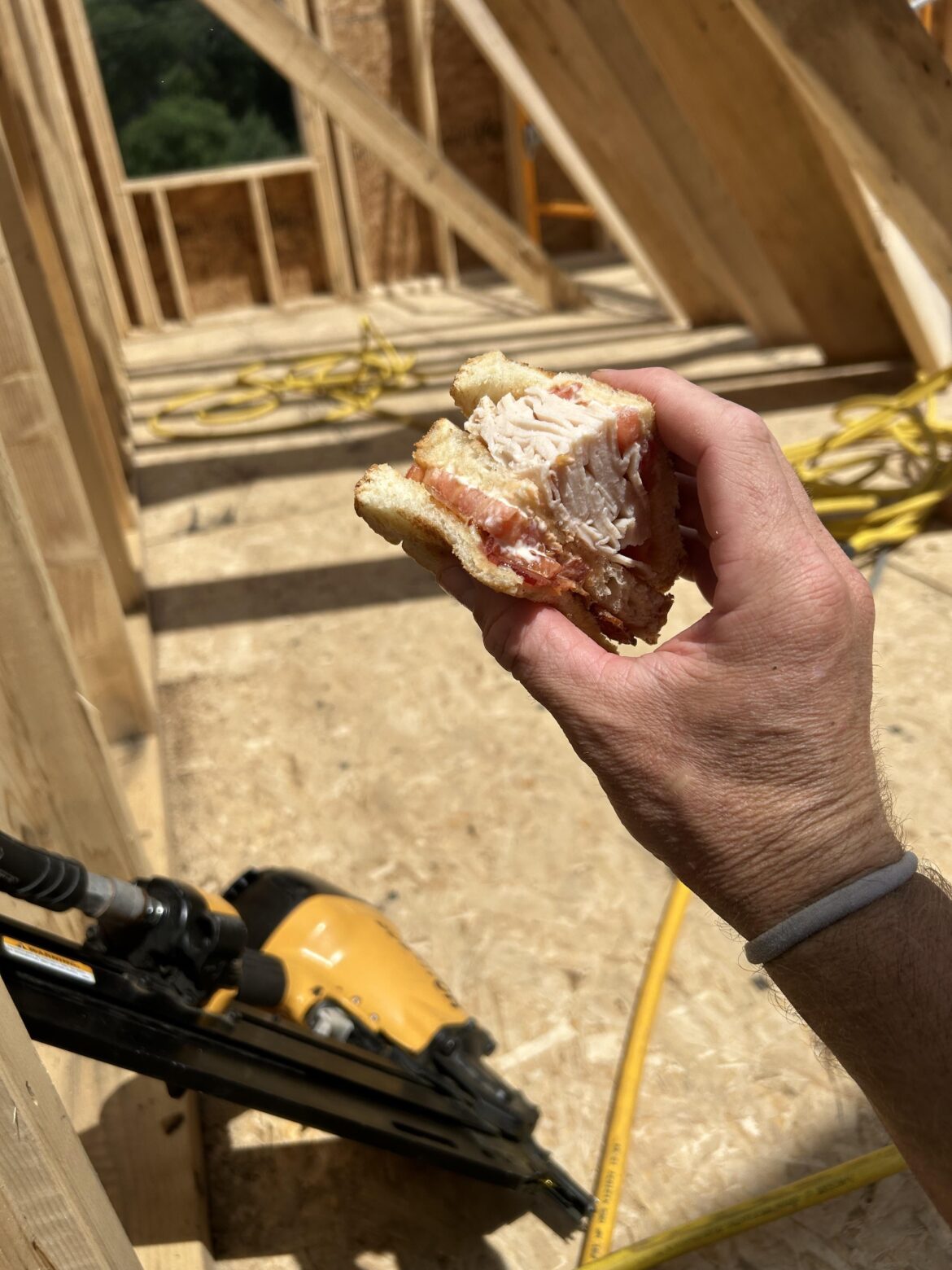 Job site turkey bacon club is hitting