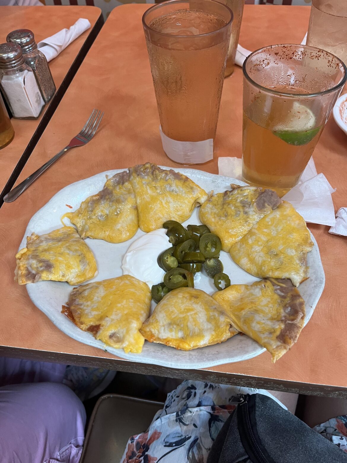 I ordered “bean and cheese nachos” with jalapeños