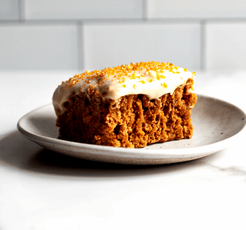 Cinnamon Sheet Cake with Cream Cheese Spicy Frosting