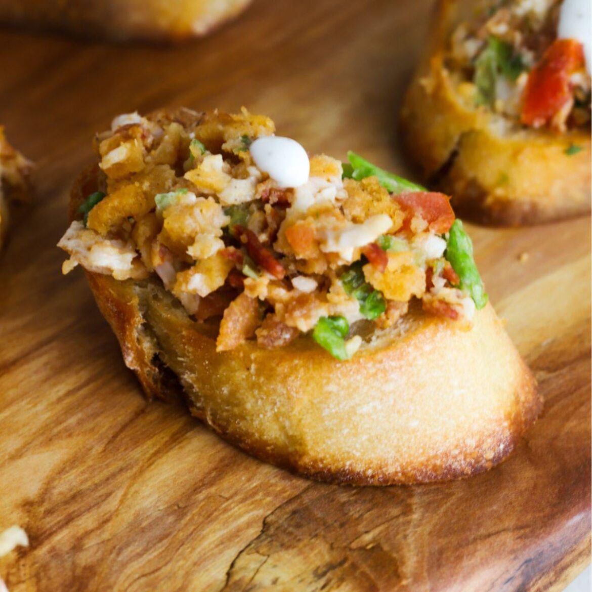 Chopped Chicken Bacon Ranch Crostini