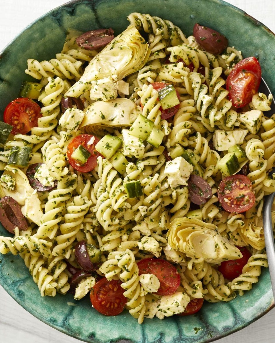 artichoke recipes greek pesto pasta salad artichoke recipes greek pesto pasta salad