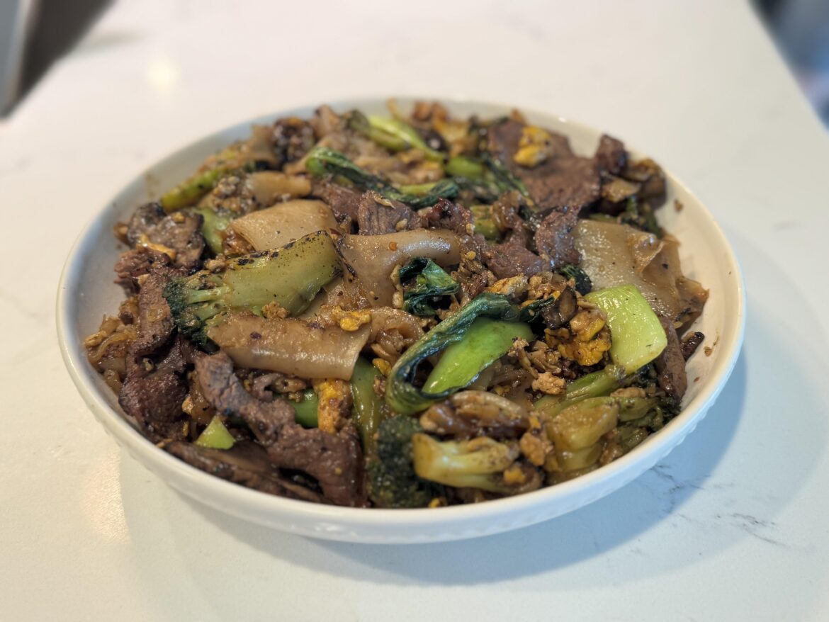 My first crack at pad see ew from scratch