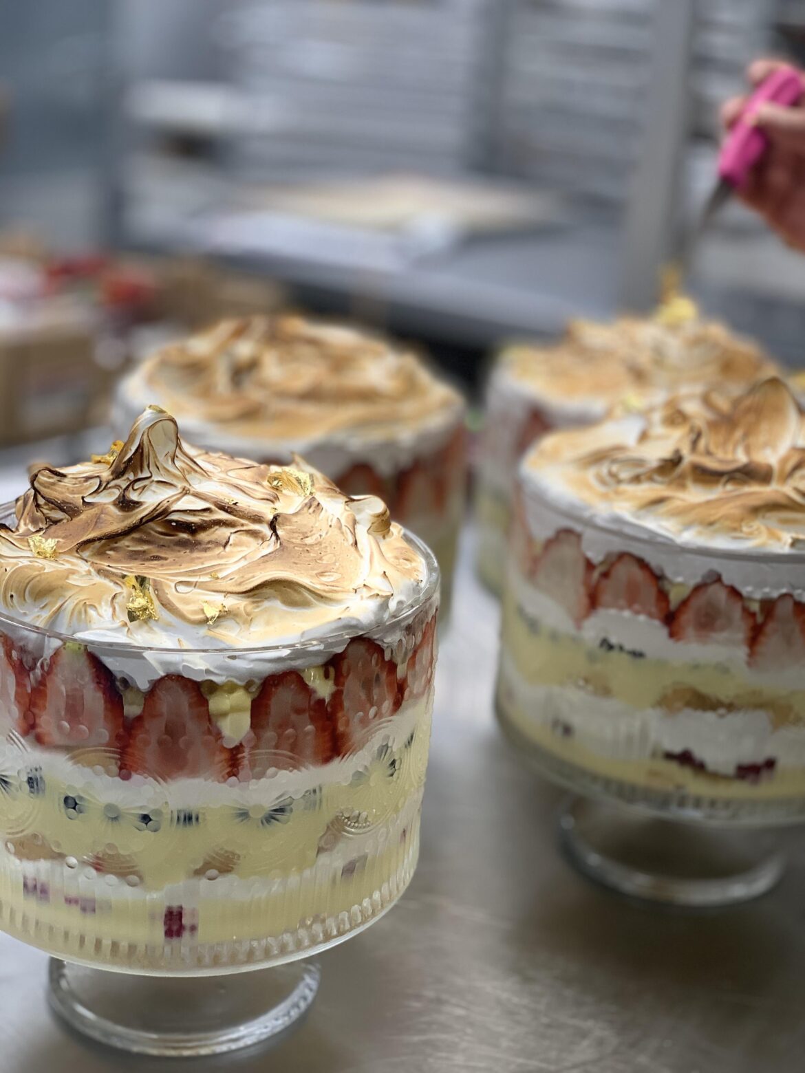 Lemon meringue trifle.