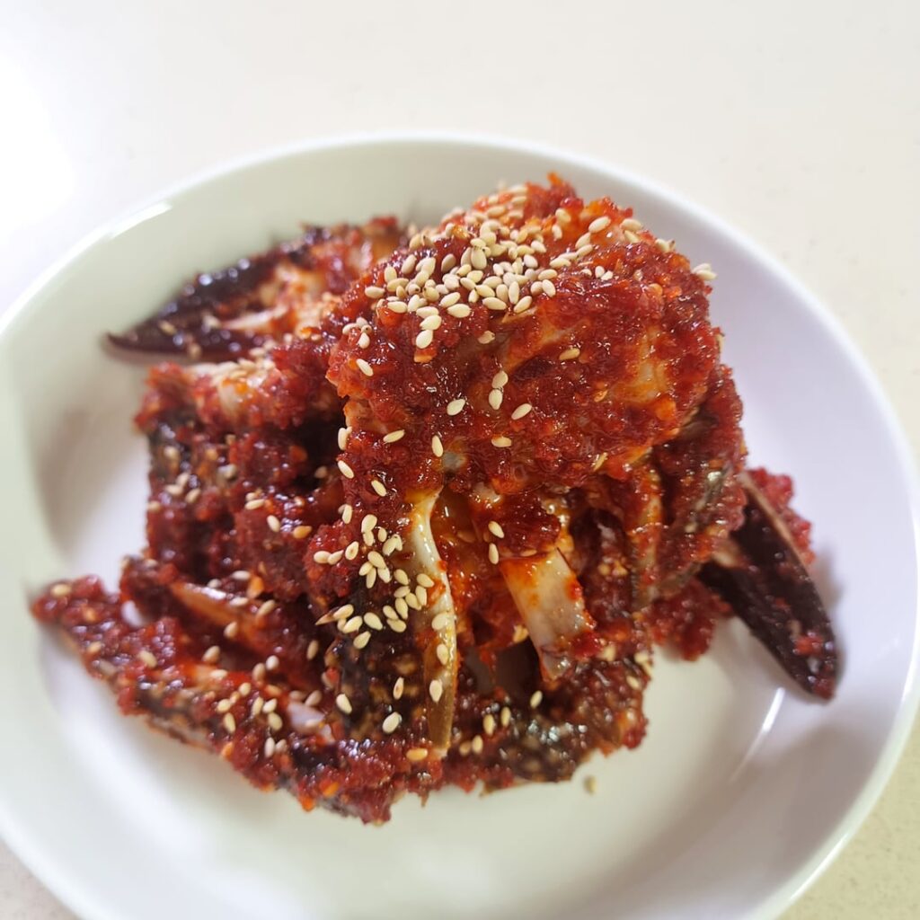 Made some spicy marinated crab (yangnyeom gejang)