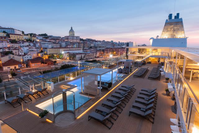 Courtesy of Silversea Cruises The Silver Ray pool deck.