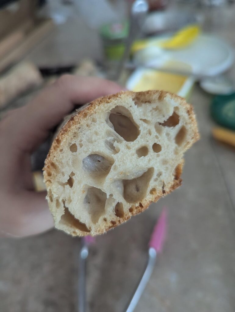 Baguette looks steamed inside 🥲 how to fix? Baguette looks steamed inside 🥲 how to fix?
