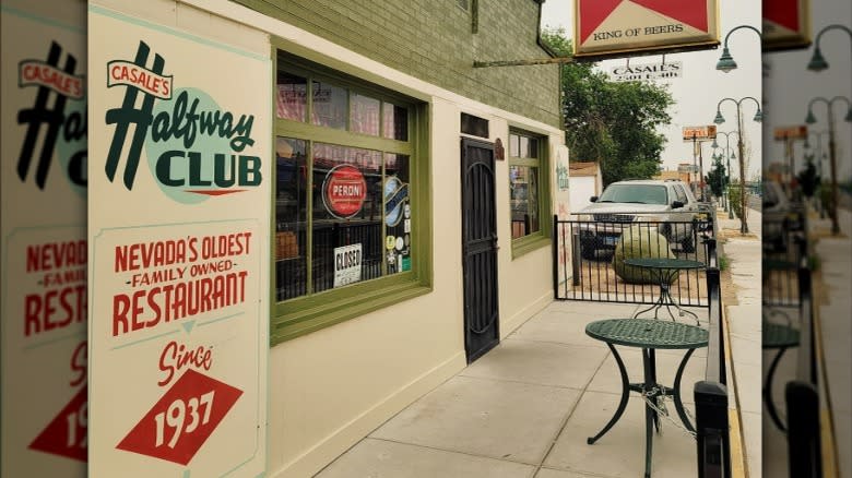 exterior sign for Casale's Halfway Club