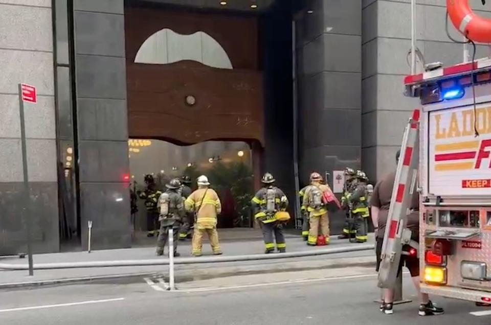 A large fire department contingent was on scene. Citizen