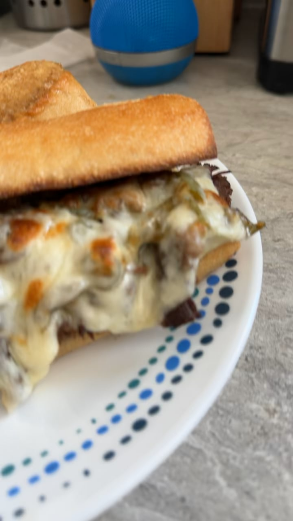 Homemade beef dip Sammie’s for pregnant wife