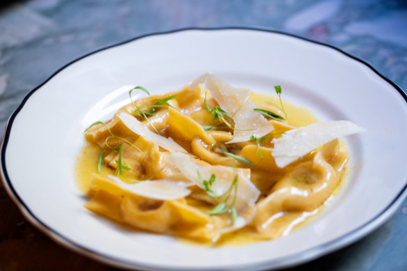 A bowl of pasta at Palazzo Salato in the Sydney CBD. 