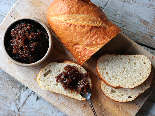 Homemade Bacon Jam on Bread