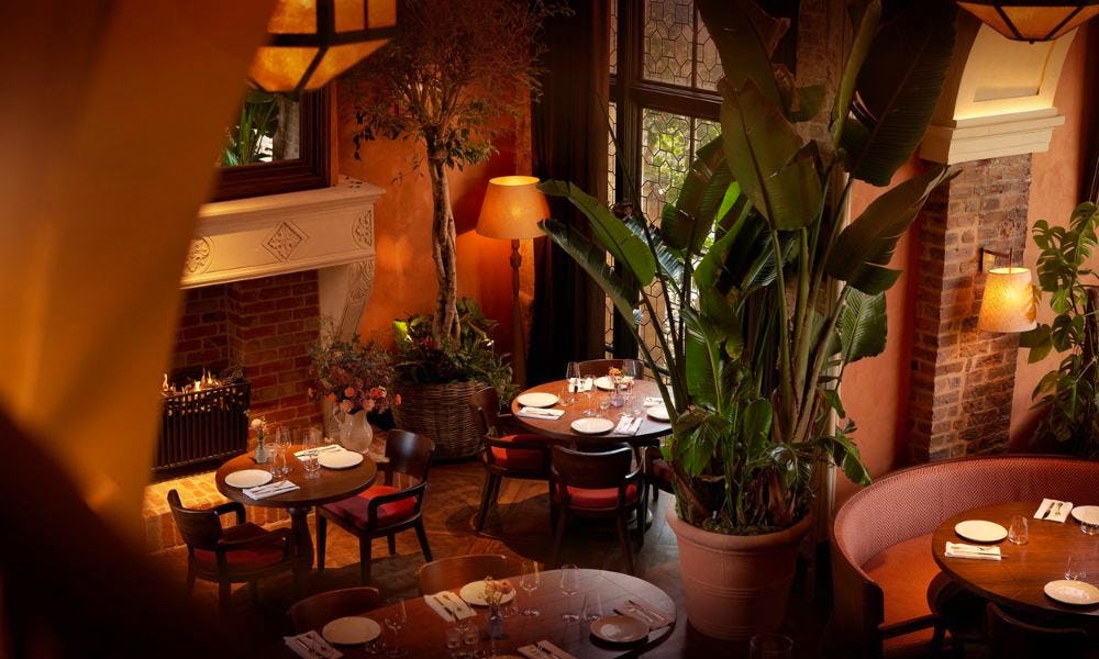 the interior restaurant at Belvedere restaurant