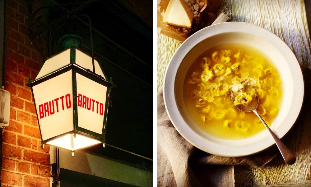 tortellini en brodo at brutto