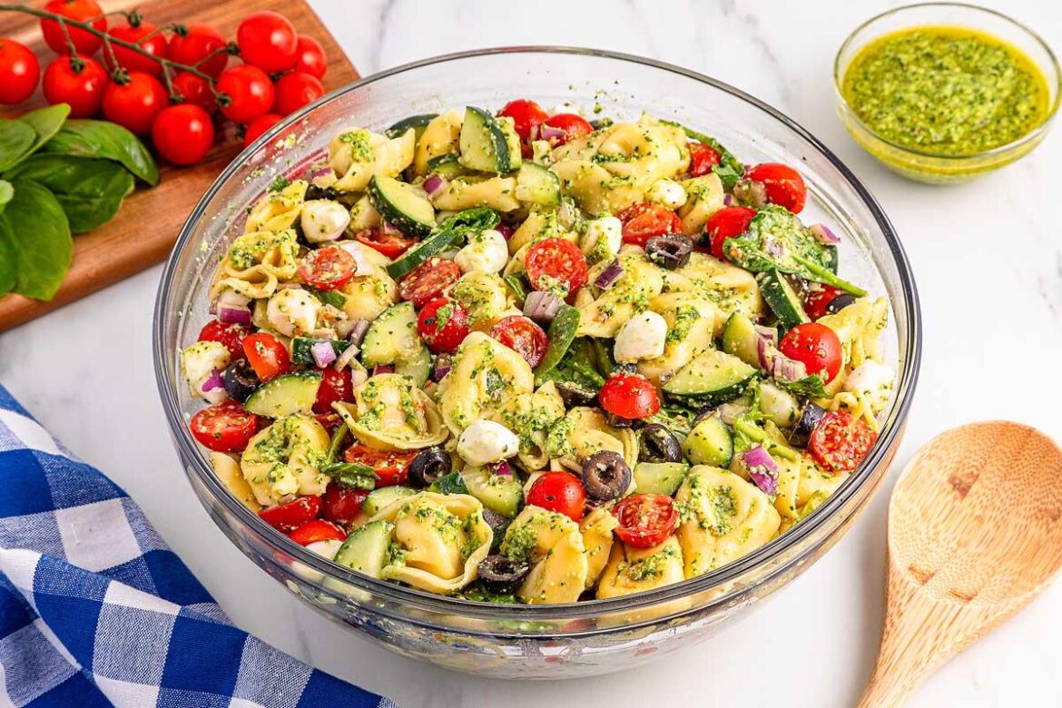 Pesto Tortellini Pasta Salad