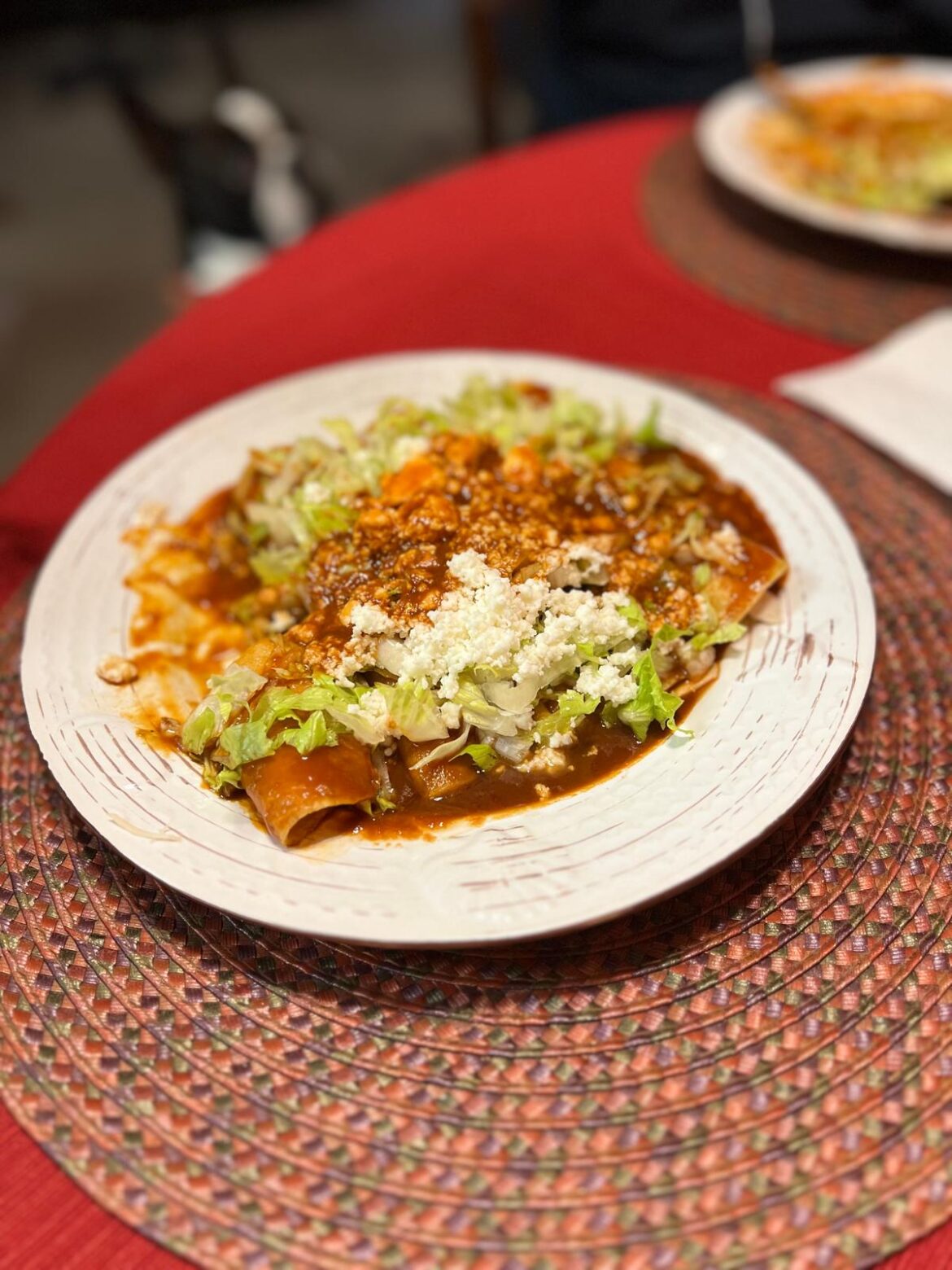 Some enchiladas my sister made a little while ago