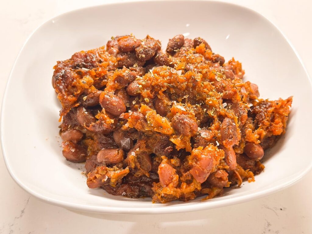 Gigantes Plaki (Greek-style baked white beans in tomato sauce by Rose Hattabaugh with J.M. Hirsch from Mill Street, May/June 2022 Gigantes Plaki (Greek-style baked white beans in tomato sauce by Rose Hattabaugh with J.M. Hirsch from Mill Street, May/June 2022