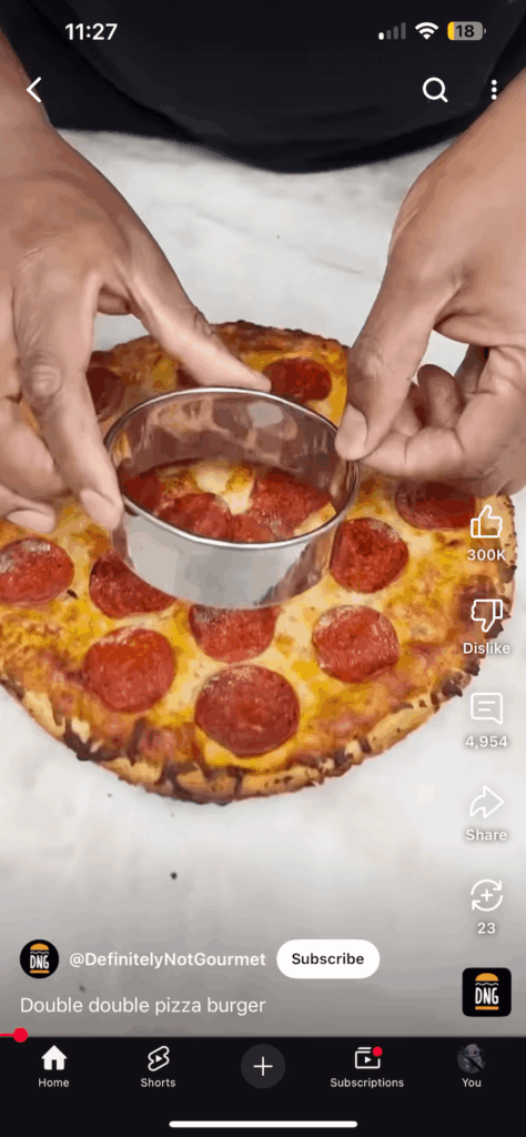 double double pizza burger