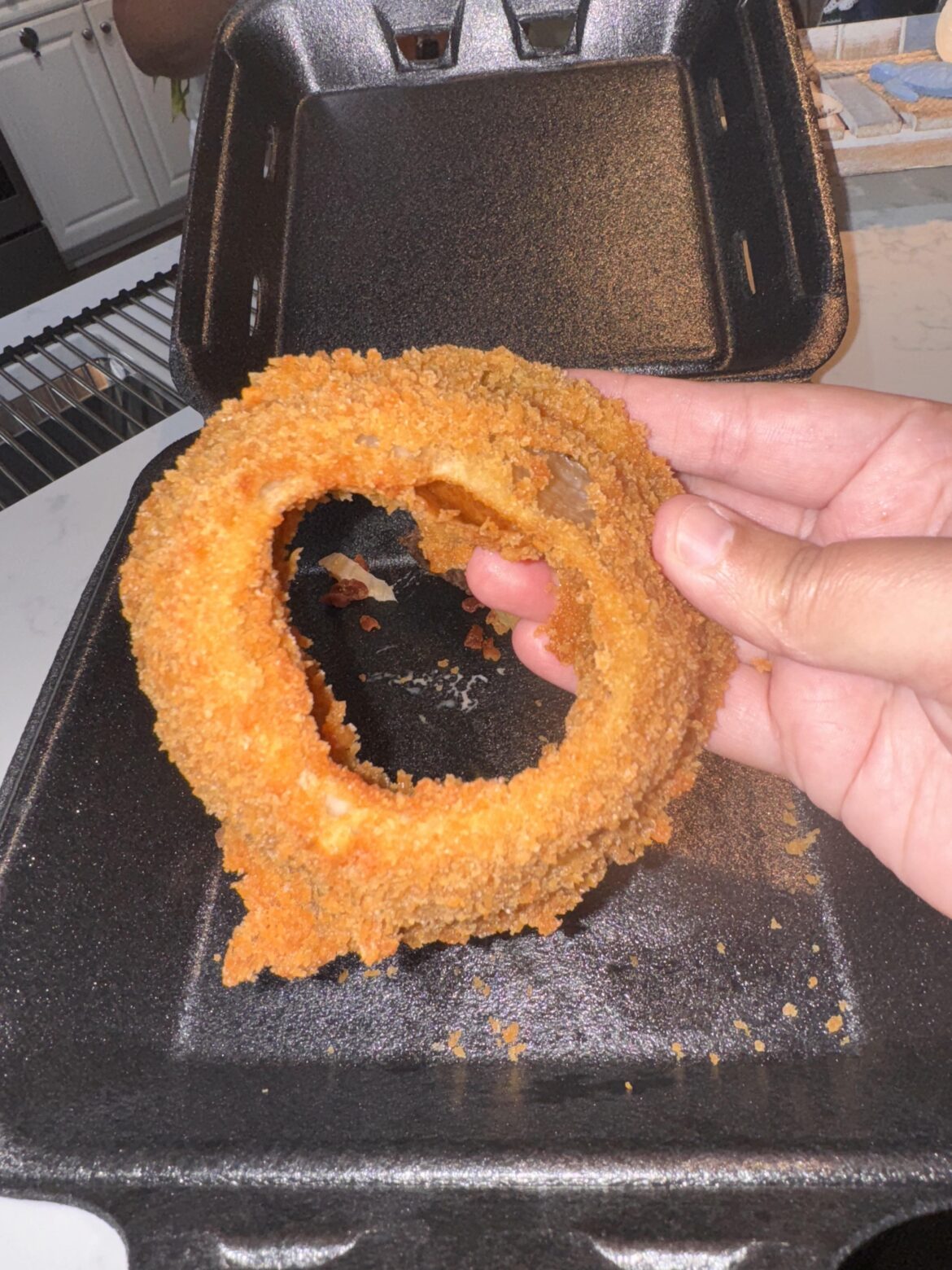 Now this is a good size onion ring!!!!!