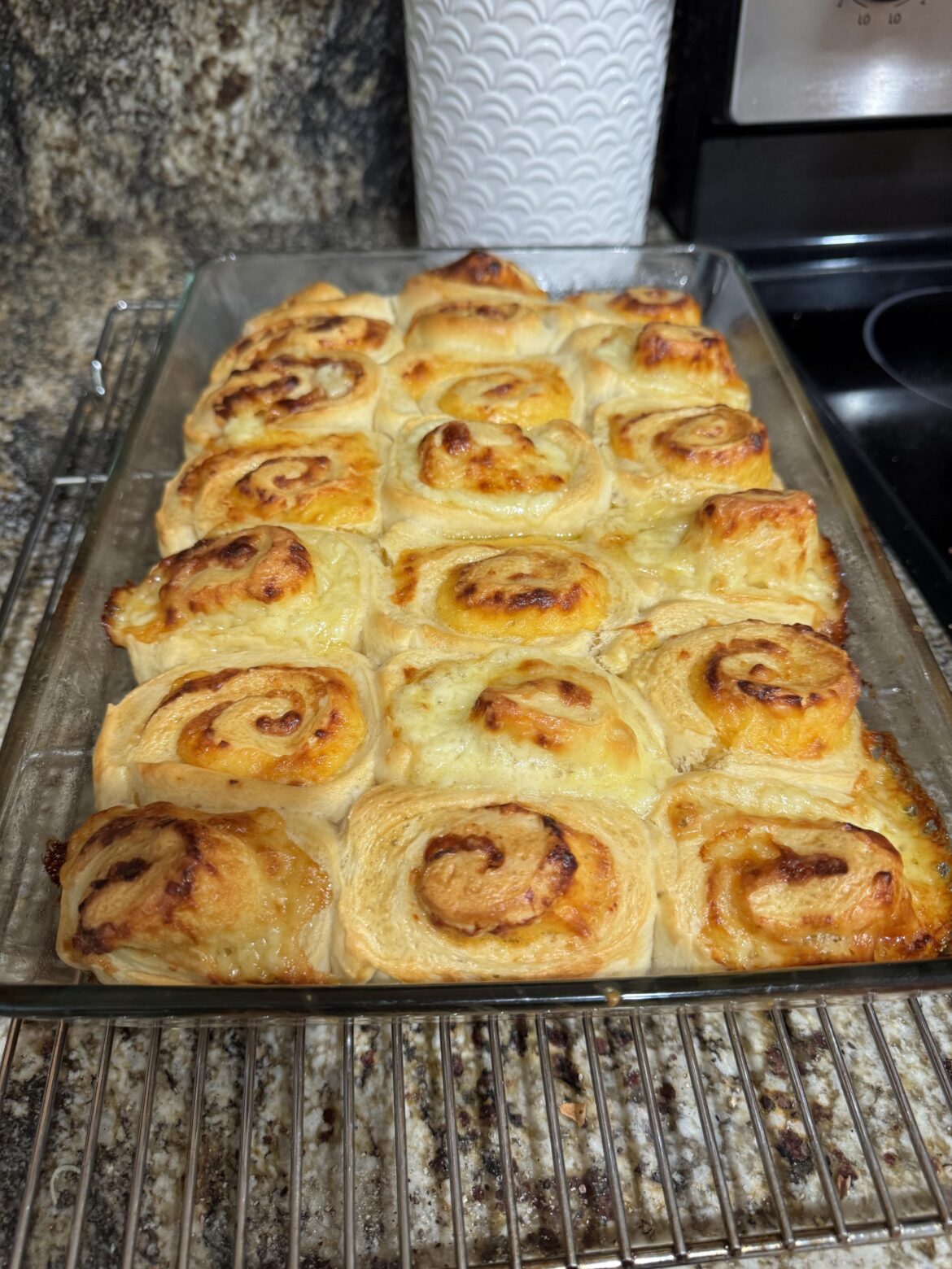 My husband’s savory brioche rolls!