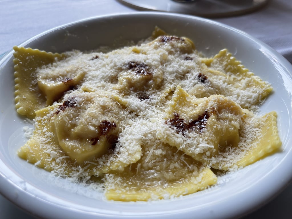 Pumpkin tortelli with balsamic vinegar at Il Borgo del Balsamico. Photo: Chris Dwyer