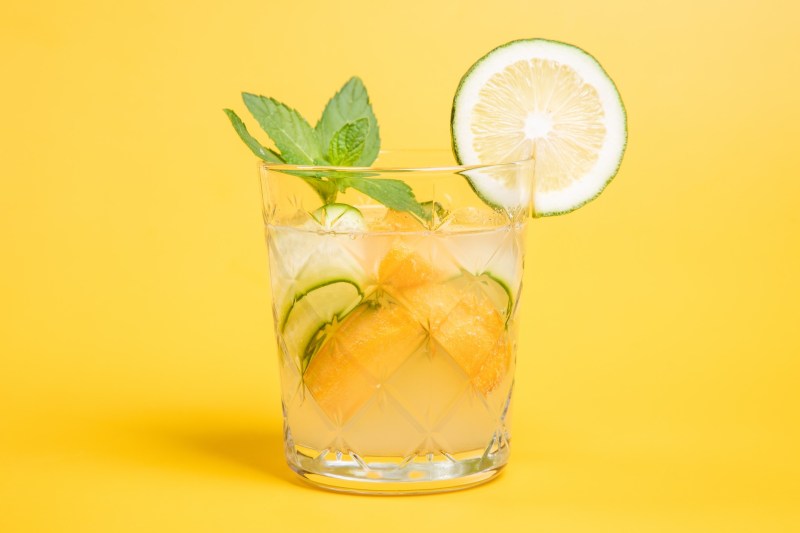 A glass of Cajun Lemonade.