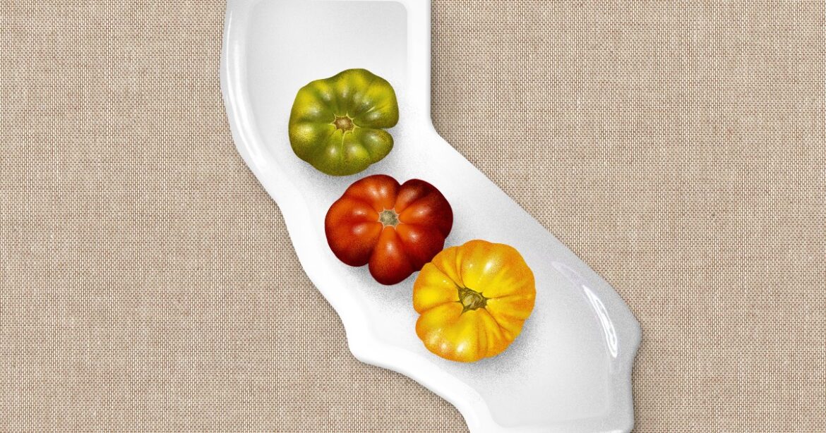 Two chefs are in a professional kitchen. One is focusing on mixing ingredients in a bowl, while the other is cooking at the stove. Shelves with dishes are visible.