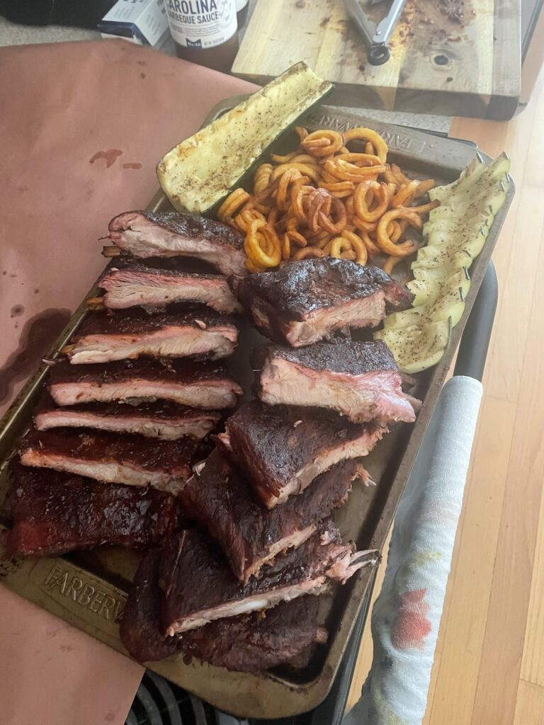 Parents came to visit for a couple days, so I woke up and made them lunch before they left today.
