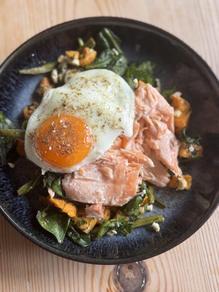 Meal prepped salad and fresh toppings