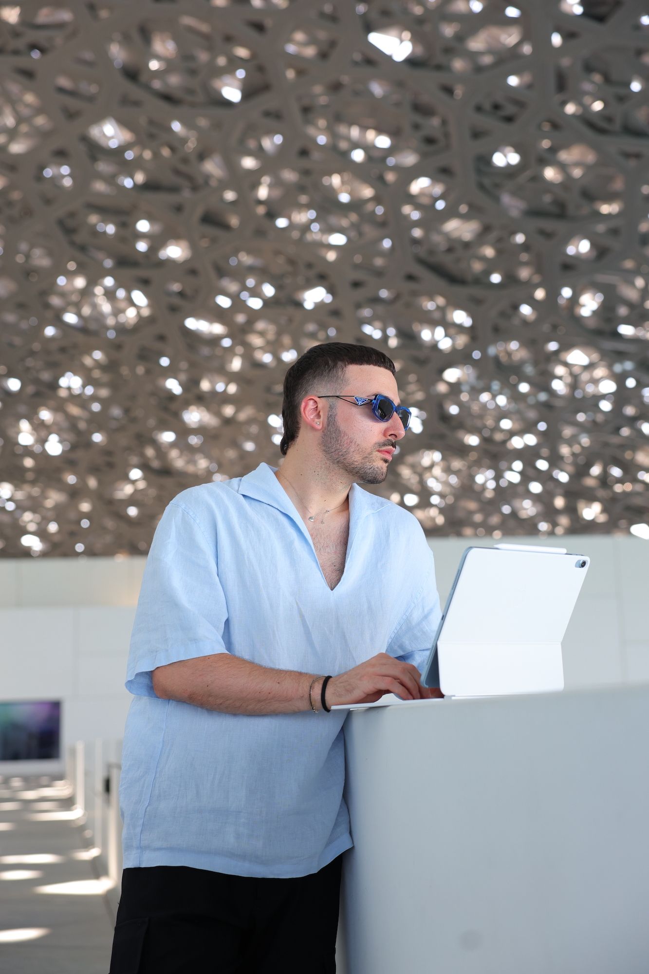 Chef Mirko Febbrile often finds inspiration on his travels, and his iPad is a useful tool for capturing ideas (Photo: Mirko Febbrile)
