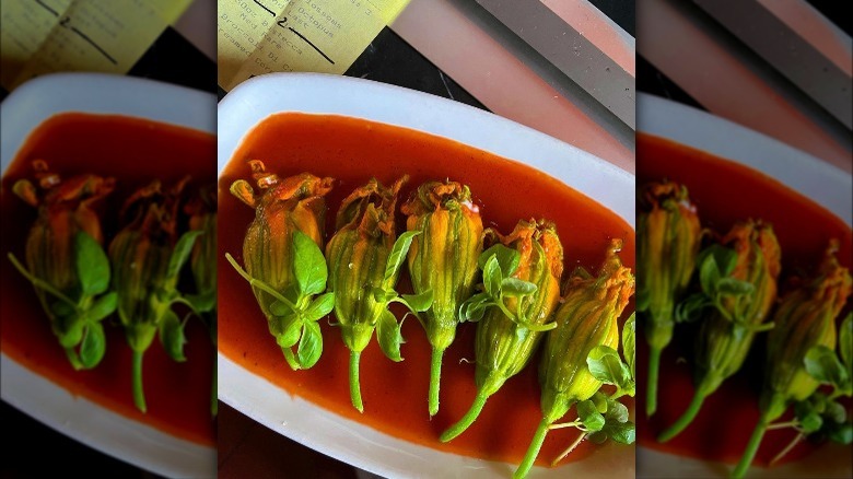 ricotta stuffed squash blossoms