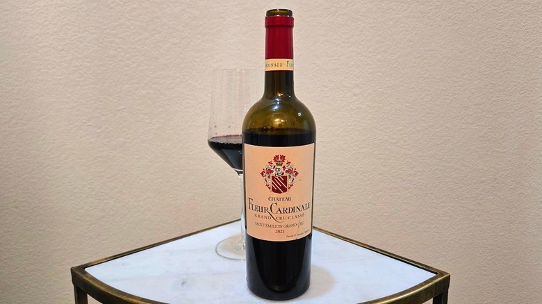 Château Fleur Cardinale St. Emilion Bordeaux and glass