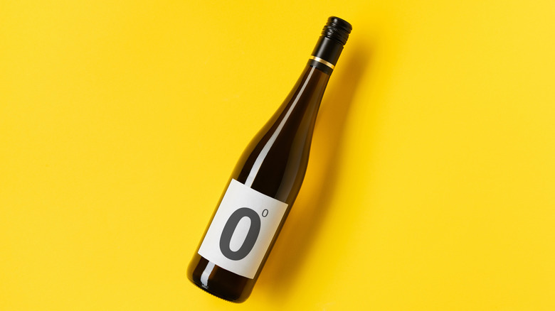 displayed non alcoholic wine