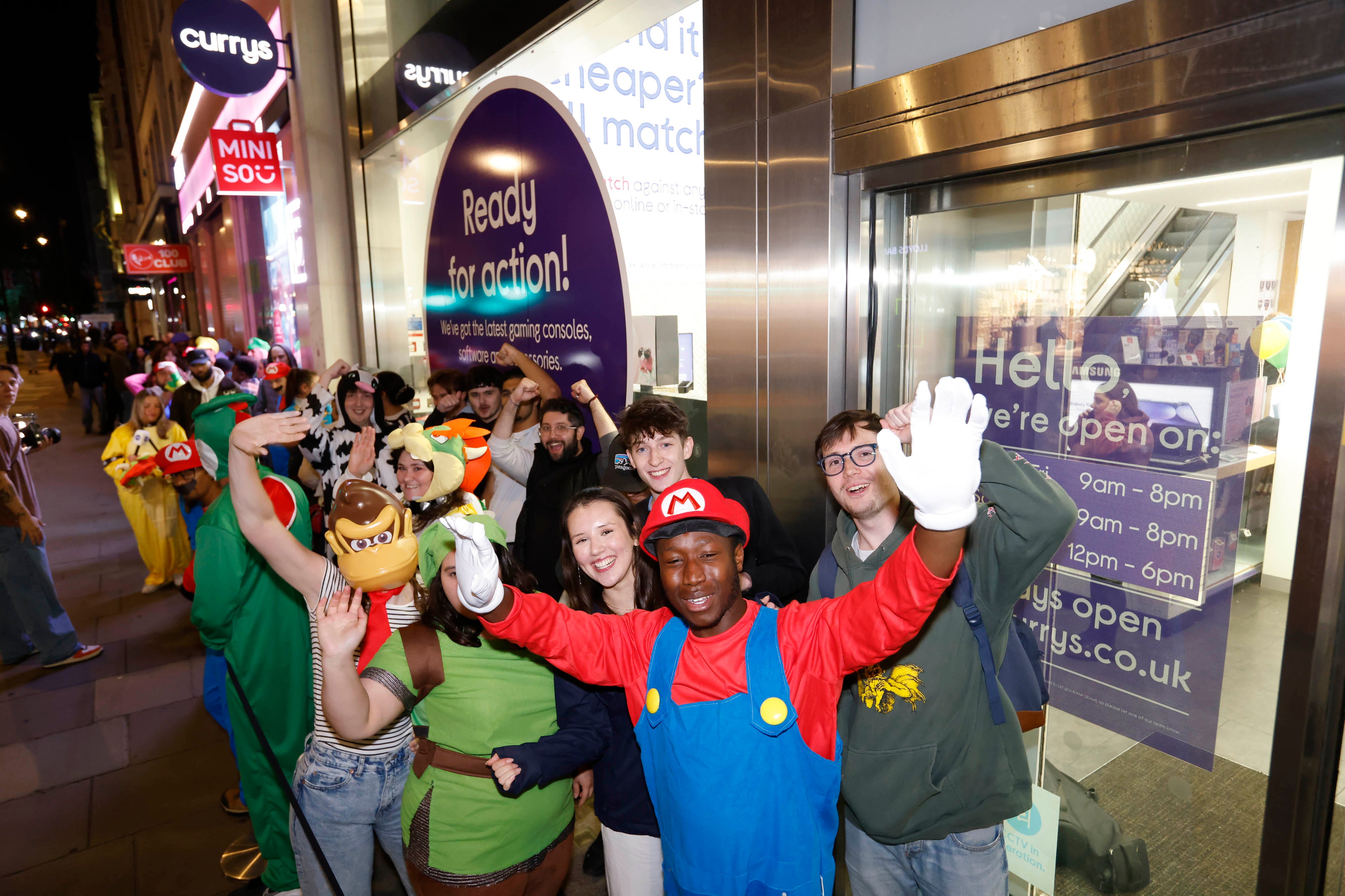 Streams of people were spotted lining up outside the flagship store