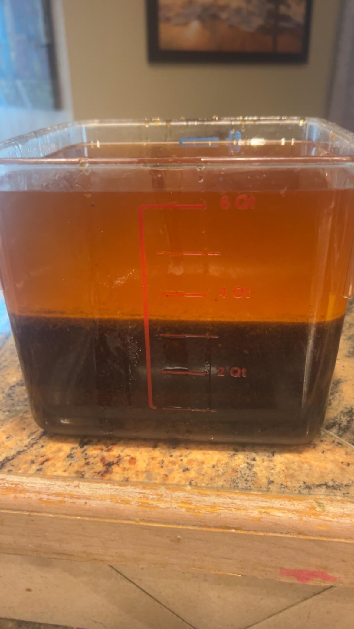 I roast briskets and always have this massive amount of left over fatty liquid. What could I do with it?