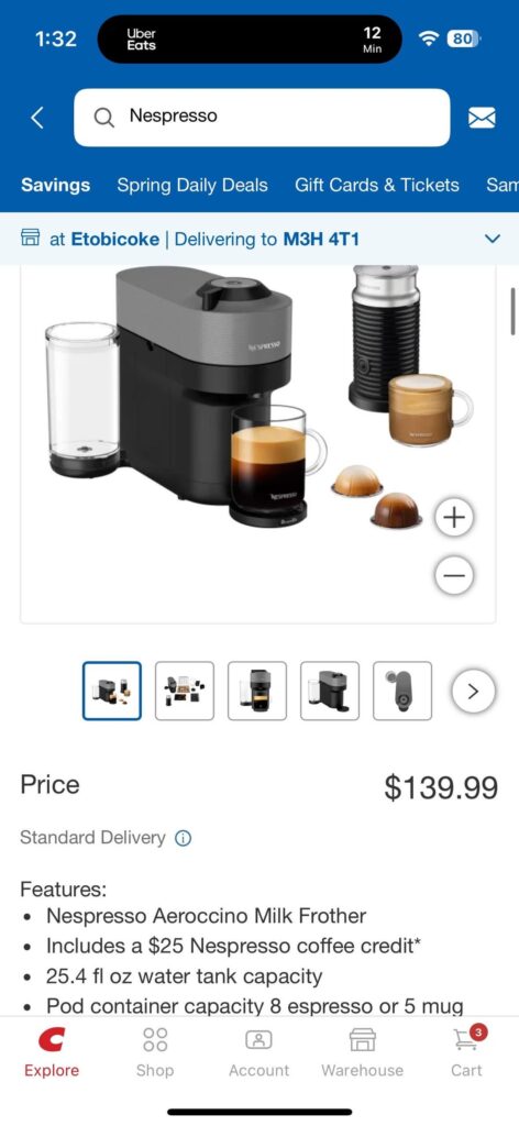 Which deal is better ag Costco Canada Vertuo Next Deluxe or vertuo pop+? Both come with Aerocinno , $25 coffee credit. The pop+ comes with 8 espresso pods and next deluxe comes with 2 sleeves ( stormio and melozio) + variety pack of 12