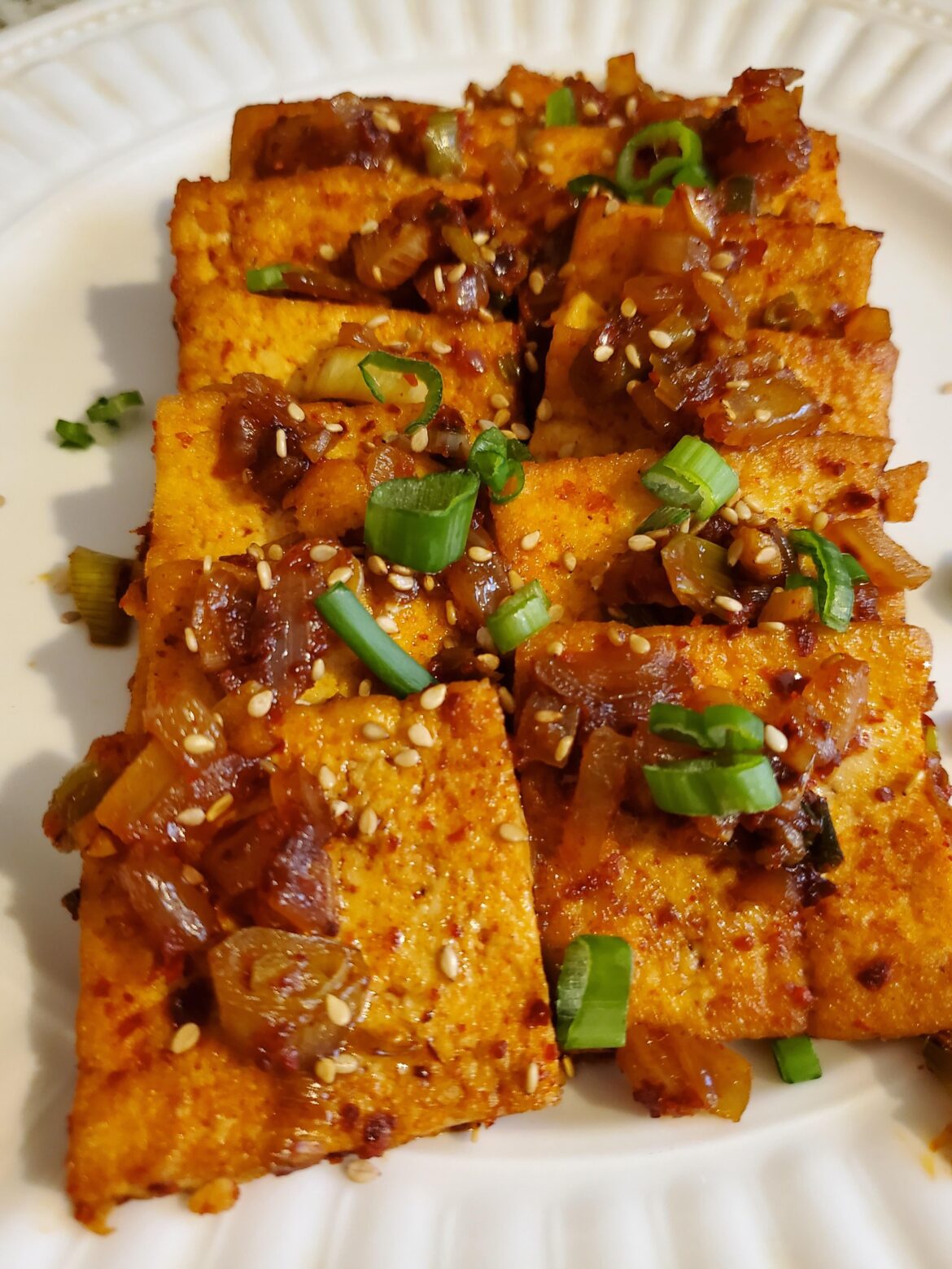Spicy braised tofu Dubu-jorim 두부조림