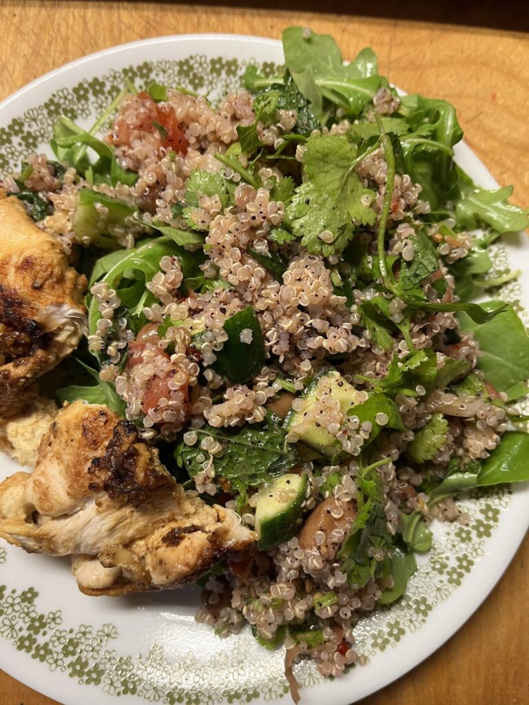 Dinner using leftover Quinoa Dinner using leftover Quinoa