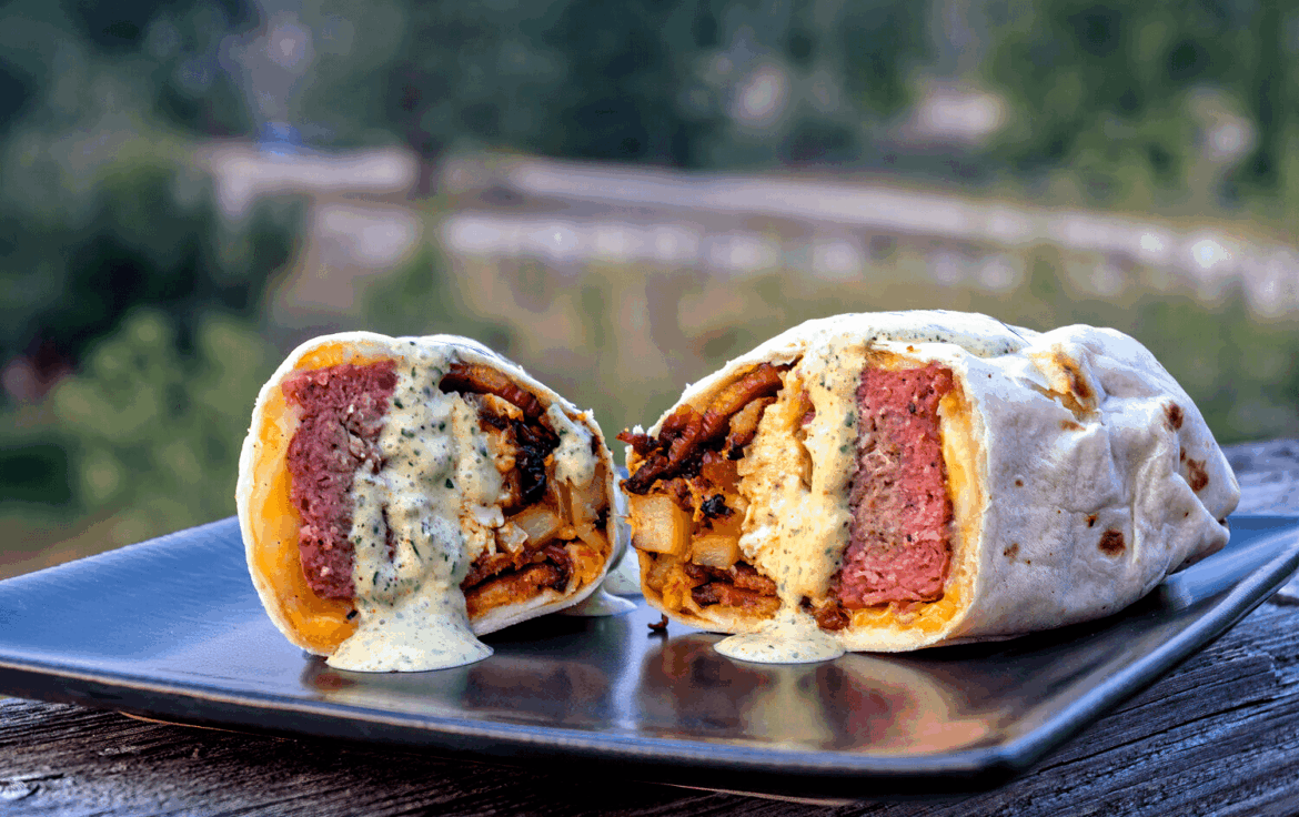 Smoked and Loaded Bacon Breakfast Burritos