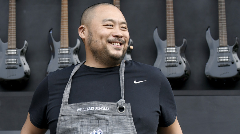 David Chang at a cooking event