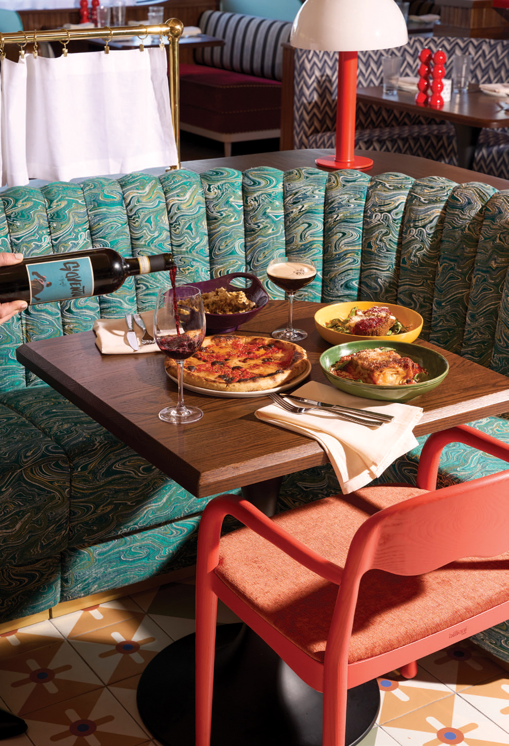 Testa Rossa in Glen Mills offers Italian cuisine in a contemporary setting. Part of the White Dog Café family, the newcomer is a hit with the brunch crowd.