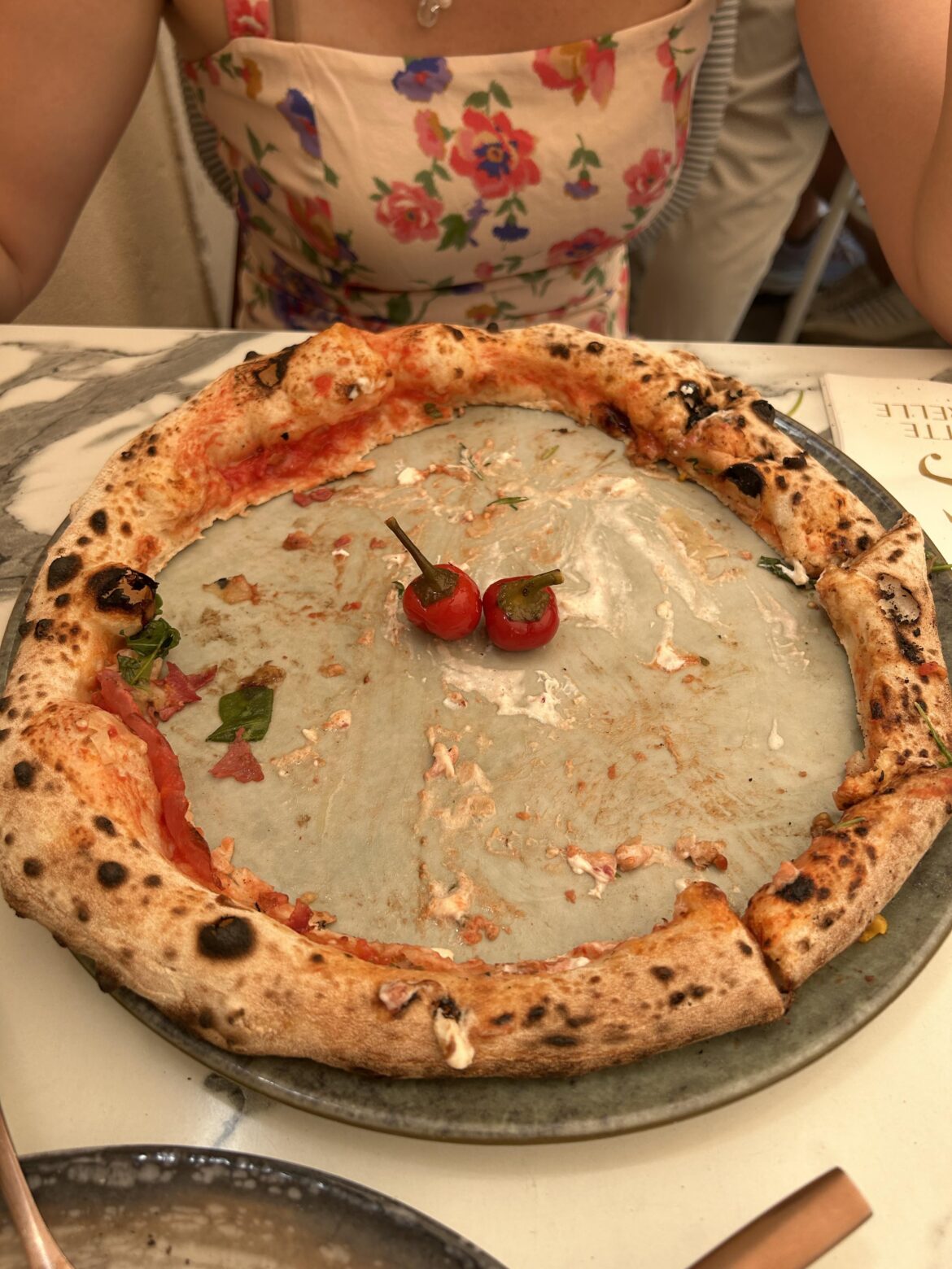 How my wife ate her pizza