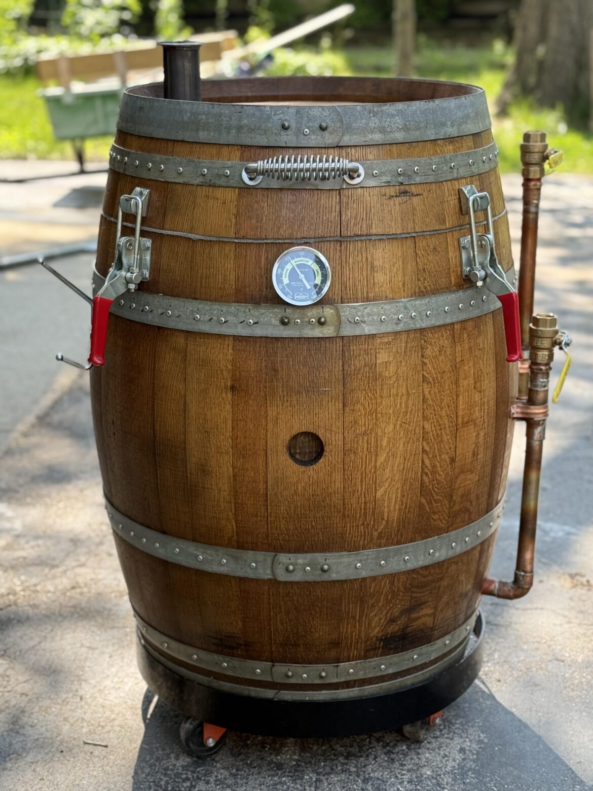 Made myself a barrel smoker.