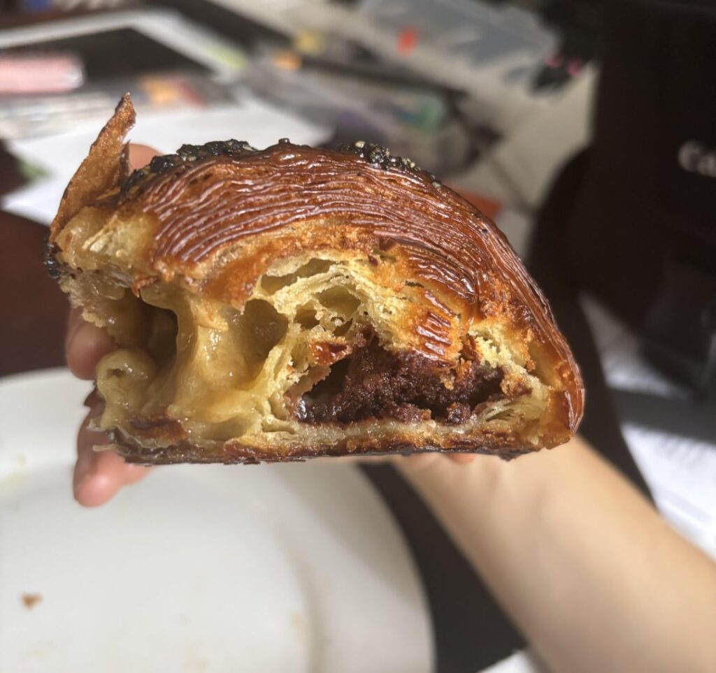 black sesame tahini croissant