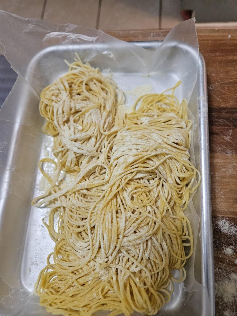 Homemade spaghetti