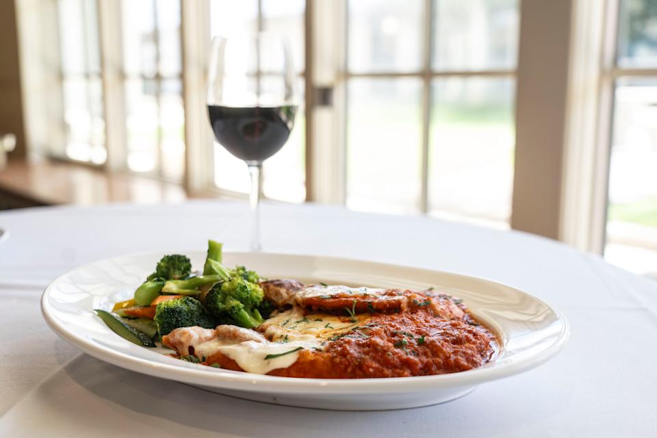Chicken Parmesan at Miraggio, an Italian restaurant in Yorktown Heights, photographed April 9, 2025.