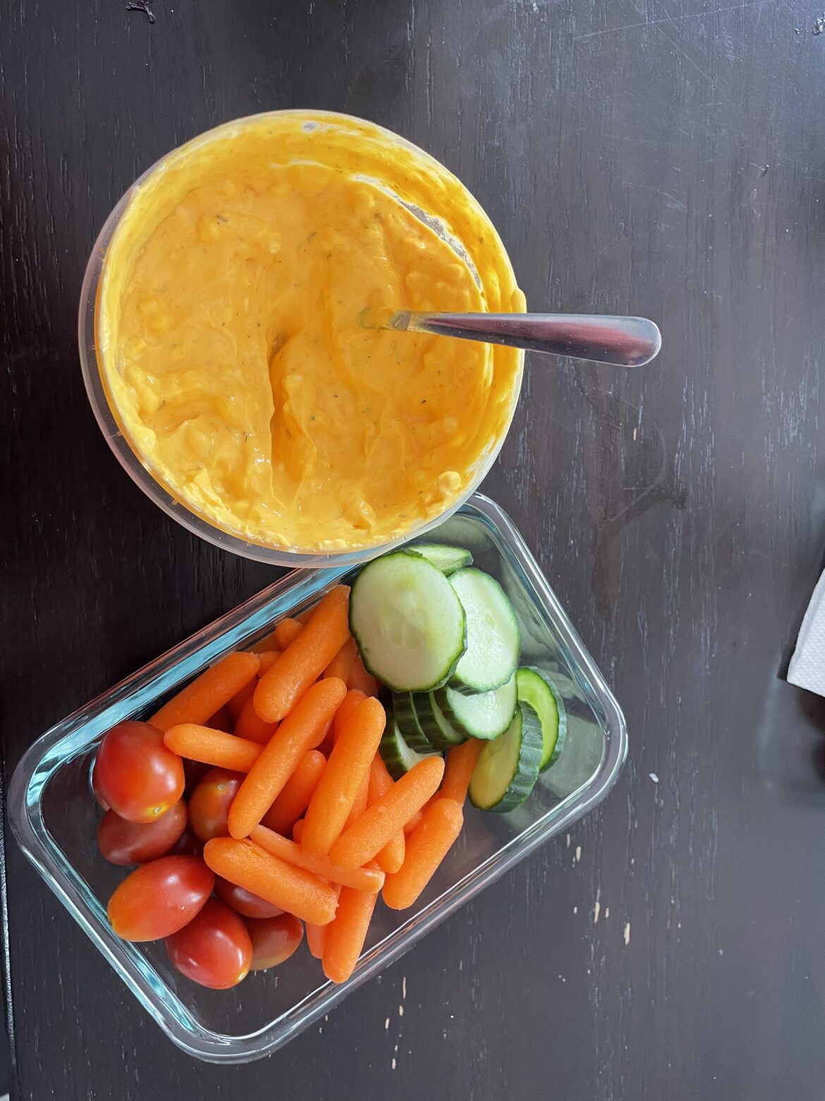 Veggies and cheddar ranch Dip