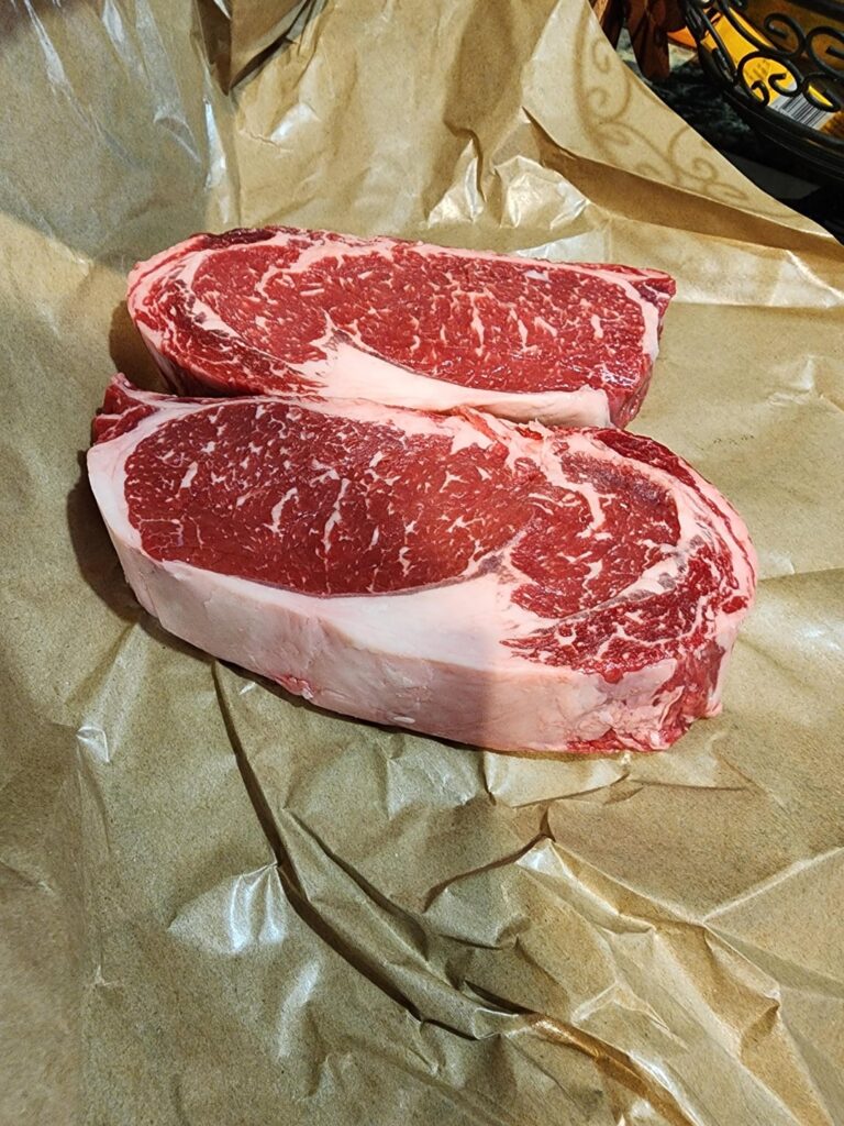 Ribeyes on the kettler